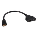 HDMI 1 to 2 Dual Adapter Signal Carrier Converter Cable for Video TV HDTV (