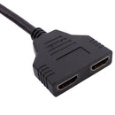 HDMI 1 to 2 Dual Adapter Signal Carrier Converter Cable for Video TV HDTV (