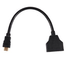 HDMI 1 to 2 Dual Adapter Signal Carrier Converter Cable for Video TV HDTV (