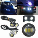 Pair 3W LED Eagle Eye Lamp Car Up Reverse Lamp Daytime Running Light DRL 3 Led