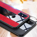 Bakeey Luxury Shockproof Soft Silicone PU Leather Tempered Glass Protective Case For Xiaomi Mi MIX 3
