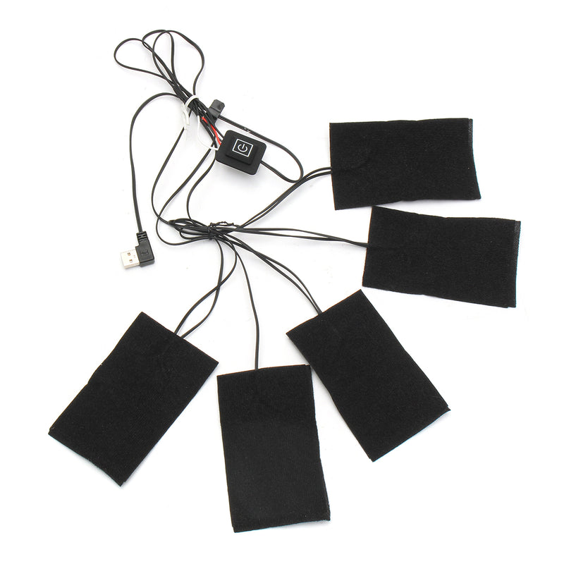 5pcs 65 Electric Heating Pad 3 Gear Adjusted DIY Thermal Vest Heated Clothes