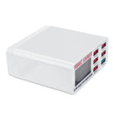 Digital USB Charger 6 Multi Port Fast Charging Station High Speed Desktop Travel