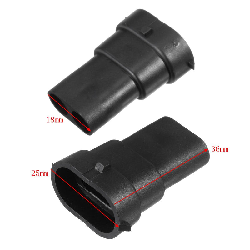 2PCS H8 H9 H11 880 881 Female Bulb Terminals Connectors Male HID Xenon Light Socket Plug Set
