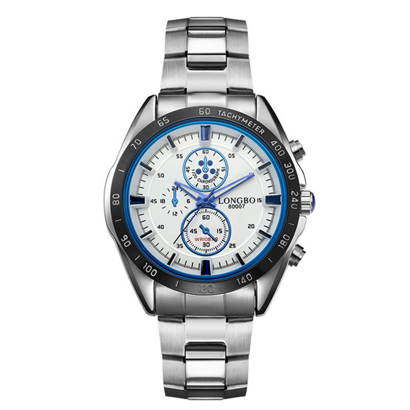 LONGBO 80007 Full Steel Men Quartz Watches Business Style Analog Luminous Hand Watch