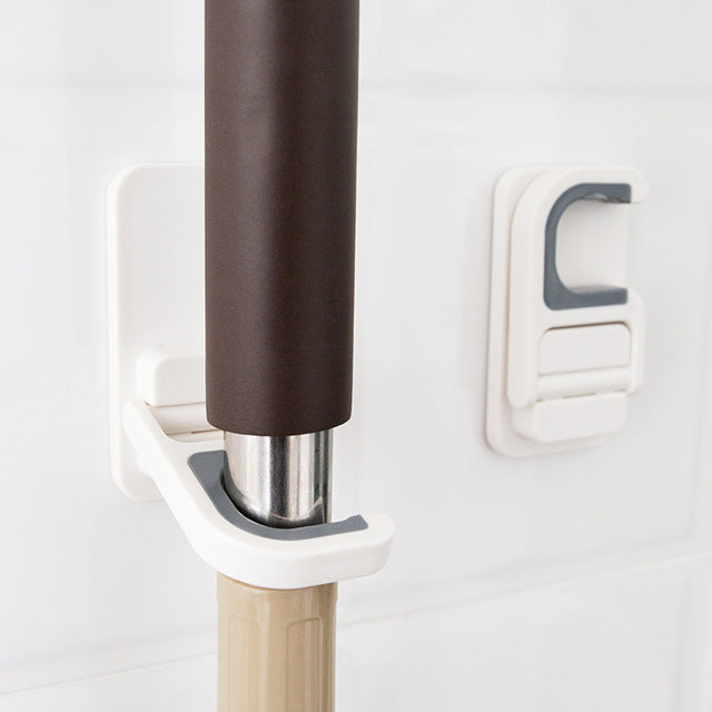 Mop Clip Hook Wall Hanging Bathroom Free Punching Toilet Powerful Artifact Hook Hook Wall Buckle Storage Rack Card Holder