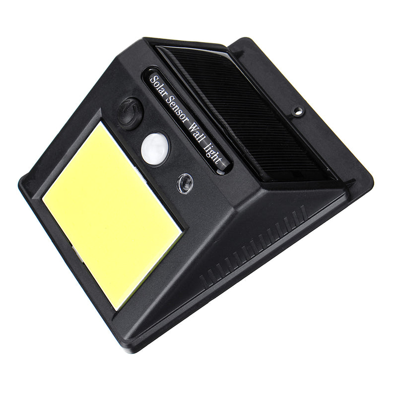 Solar Powered 48 COB PIR Motion Sensor Light Outdoor Garden Security Wall Lamp