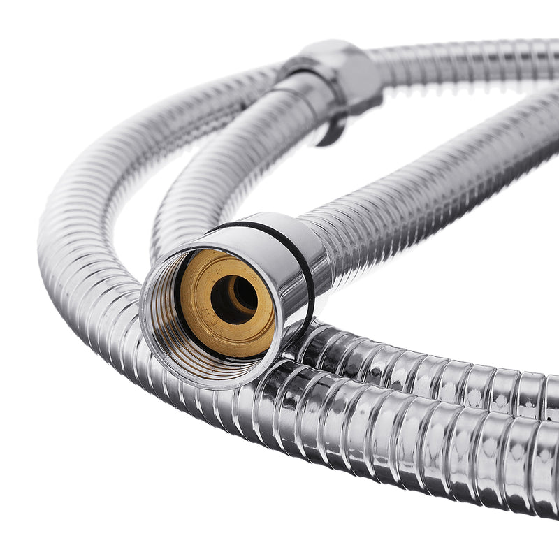 ABS and Chrome Finish Faucet Shower Head Combo w/ 60Inch Stainless Steel Hose for Bathroom