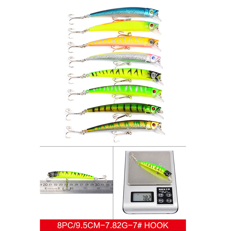 ZANLURE 43PCS Mixed Models Fishing Lure Multi Colors Minnow Lure Crank Bait Tackle Set