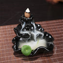 6 Style Buddhist Incense Burner Smoke Backflow Ceramic Glaze Censer Cone Holder