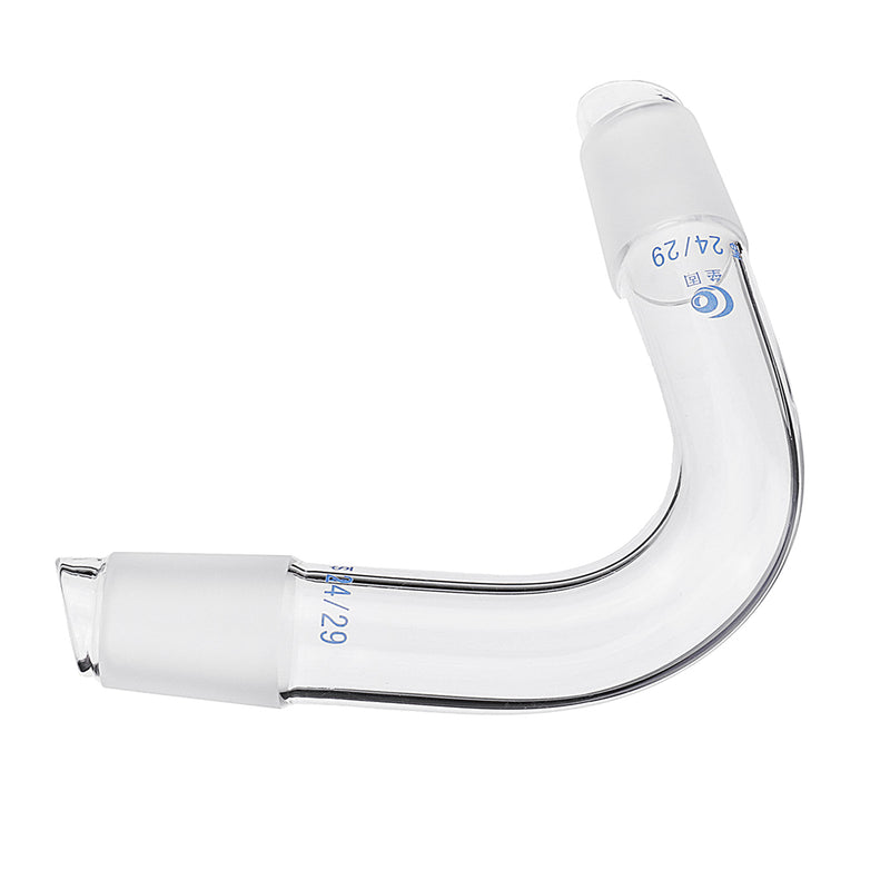 24/29 75 Degree Borosilicate Glass Distillation Adapter Connector Distilling Tube w/ Standard Ground Taper Inner Joints