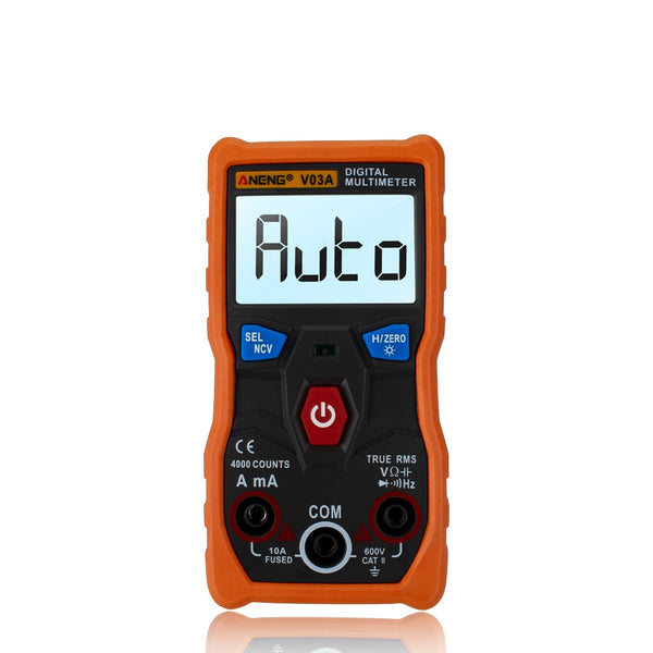 ANENG V03A Automatic Intelligent Gear Recognition Electrician NCV Pocket True RMS Digital Multimeter 4000 Counts Resistance Frequency Buzzer NCV Diode Measurement