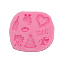F0633 Silicone Christmas Love Heart Cake Mould Soap Chocolate Mold