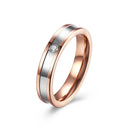 Zircon Crystal Women Mem Couple Gift Ring Stainless Steel Unique Jewelry For Wedding