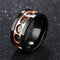 Trendy Stainless Steel Finger Ring Twelve Rome Digital Rotatable Ring for Men