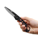 Pocket Foldable Beard Styling Comb Male Shaving Comb Portable Stainless Steel Mustache Brush