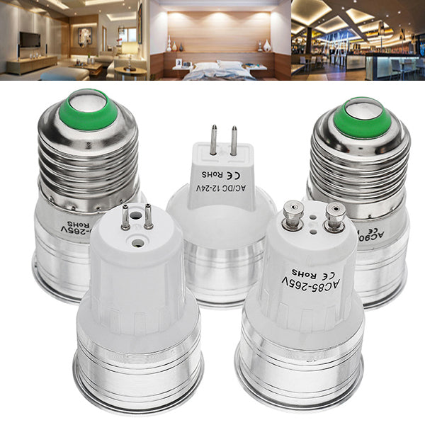 E27 GU53 GU10 MR11(AC/DC12V) 2W Warm White Pure White Spot Lightt Bulb AC85-265V