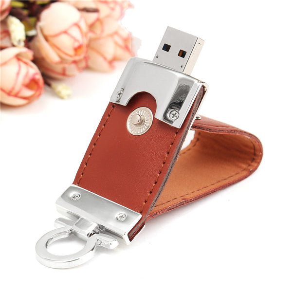 8/16/32GB Portable Leather Mirco USB2.0 OTG Flash Drive U Disk