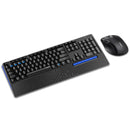 Rapoo 8300T 2.4GHz bluetooth Wireless 108 Keys Keyboard and 1600dpi Mouse Combo Set with USB Receiver for Windows 10 / 8 / 7 / Vista / XP