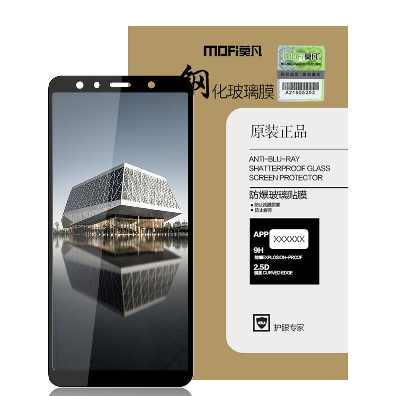 Mofi 2.5D Curved Edge AGCTempered Glass Screen Protector For Samsung Galaxy A7 2018 Full Screen Film