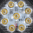 27W 9LED Work Round For Off Road Truck SUV ATV Fog Headlamp Yellow Light