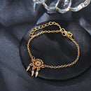 Elegant Cuff Bracelets Chain Dream Net Bowknot Crystal Heart Fashion Multilayer Bracelet for Women