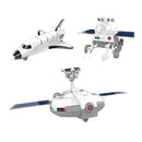 3 in 1 DIY Solar Power Educational Building Block Toys Spaceship Lunar Exploration Fleet Transformation Robot Kits Kids Gift
