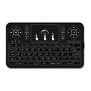 Q9 80 Keys Colorful Backlight Mini Keyboard Wireless Airmouse with Touch Pad