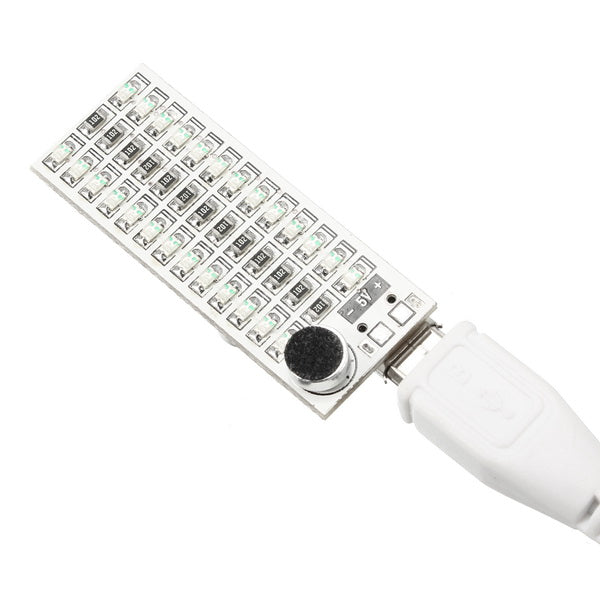 5Pcs 2x13 USB Mini Spectrum Green LED Board Voice Control Sensitivity Adjustable