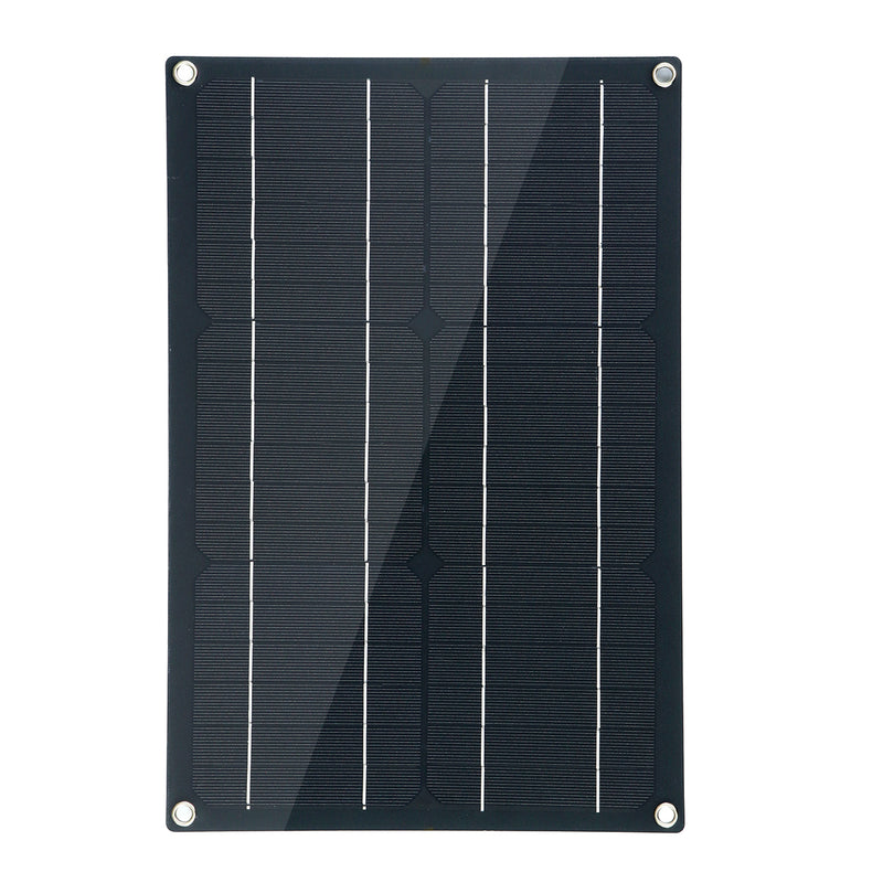 20W Waterproof Solar Panel Matte Texture Car Emergency Charger WIth 4 Protective Corners Dual USB+DC