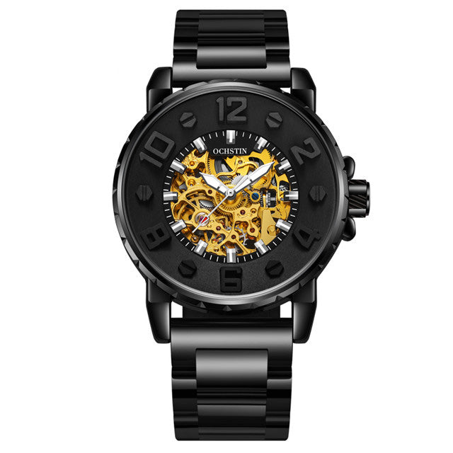 OCHSTIN 62004B 3D Dial Case Design Automatic Mechanical Watches Skeleton Stainless Men Watch