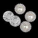 Crystal Bead Button Decoration DIY 25mm Flat back 5pcs Beige