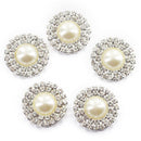 Crystal Bead Button Decoration DIY 25mm Flat back 5pcs Beige