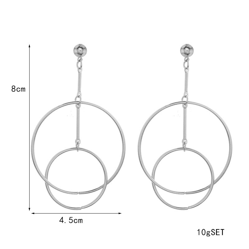 Trendy Hollow Hoop Earring Fashion Minimalism Long Earring Drop Sweet Jewerly For Women