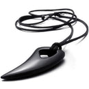 Jewelry Men's Necklace Pendant - Adjustable Cotton Chain - Tribal Wolf Toot X6D1