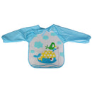 Oceans whale baby long sleeve Waterproof Bibs Blue V3U8