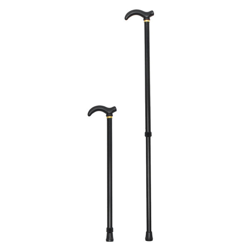 75-90CM Metal Walking Hiking Stick Travel Folding Cane Pole Compact Adjustable Alpenstock