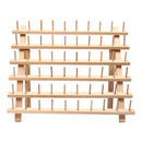 60 Spools Sewing Thread Rack Embroidery Storage Wooden Holder Cones Stand Shelf Needlework Tool