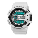 SANDA 599 Luminous Display Candar Stopwatch Men Fashion Sport Watch Dual Disaplay Digital Watch