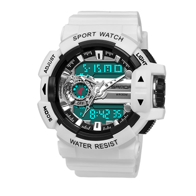 SANDA 599 Luminous Display Candar Stopwatch Men Fashion Sport Watch Dual Disaplay Digital Watch