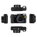 Amkov CD-RW WIFI 24MP 2.7K HD 4X Zoom Anti-Shake 3.0 Inch TFT Screen Digital Camera with 52mm Lens Adapter