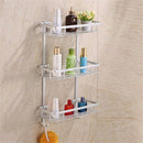 Hollow Out Aluminium Bathroom Kitchen Storage Rack Commodity Shelf Sundries Holder