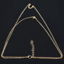 Single Letter U Piercing Flash Double Layer Alloy Necklace Z1A7