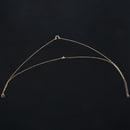 Single Letter U Piercing Flash Double Layer Alloy Necklace Z1A7