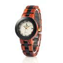 BOBO BIRD M19 Roman Number Date Display Women Wrist Watch Wooden Quartz Watch