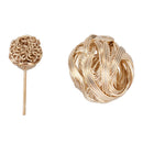 Women Crystal Double Ball Earrings Jewelry golden E6M1