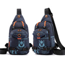 Men Nylon Sling Chest Handbag School Backpack Shoulder Bag Travel Messenger