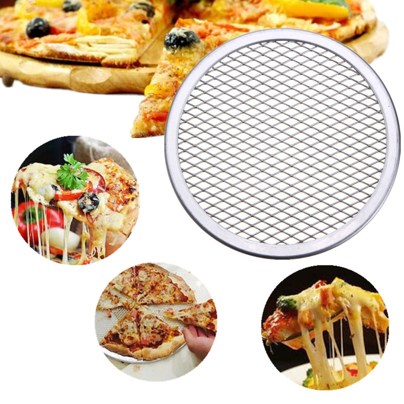 Seamless Rim Aluminium Mesh Pizza Screen Baking Tray Net Bakeware Cooking Tools