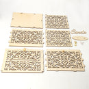 DIY Wedding Gift Card Box Wooden Money Storage with Lock Decor Supplies