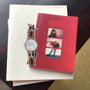 Women Girl Hand Braided Bracelet Butterfly Quartz Watch (Color 8) Z7W3